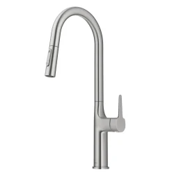 KRAUS New Oletto Modern Single Handle Pull Down Kitchen Faucet in Spot Free Stainless Steel