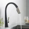 KRAUS Nolen Dual Function Pull-Down Kitchen Faucet in Spot Free Stainless Steel/Matte Black