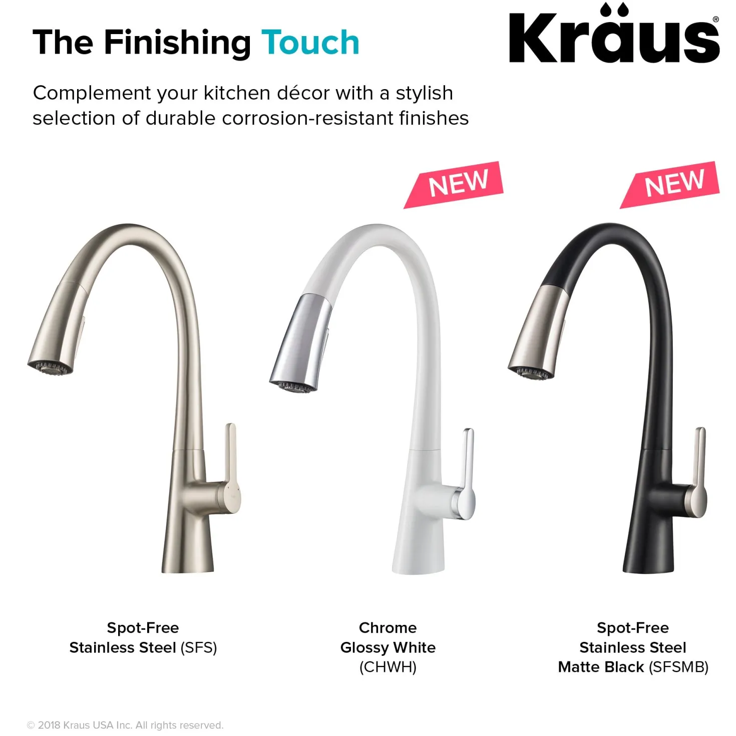 KRAUS Nolen Dual Function Pull-Down Kitchen Faucet in Spot Free Stainless Steel/Matte Black