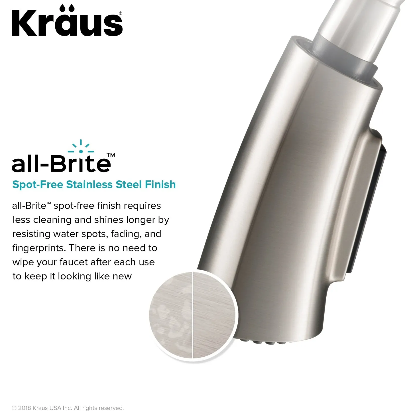 KRAUS Nolen Dual Function Pull-Down Kitchen Faucet in Spot Free Stainless Steel/Matte Black
