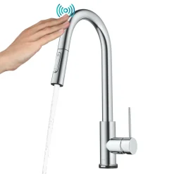 KRAUS Oletto Contemporary Single-Handle Touch Activated with Pull Down Sprayer in Chrome
