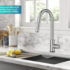 KRAUS Oletto Contemporary Single-Handle Touch Activated with Pull Down Sprayer in Chrome