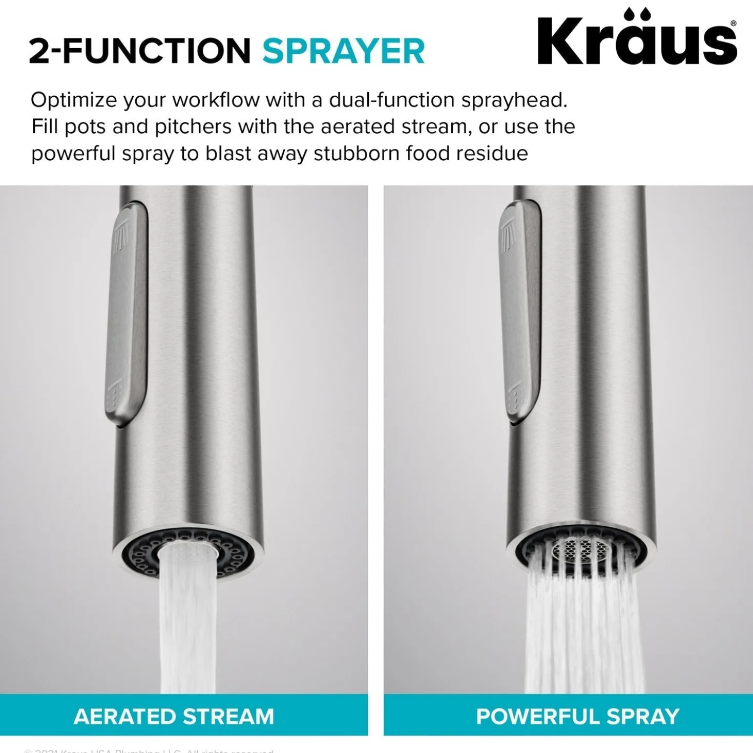 KRAUS Oletto Contemporary Single-Handle Touch Activated with Pull Down Sprayer in Chrome