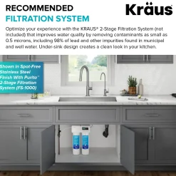 KRAUS Oletto Drinking Water Filter Faucet in Brushed Brass
