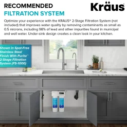 KRAUS Oletto Drinking Water Filter Faucet in Spot-Free Antique Champagne Bronze