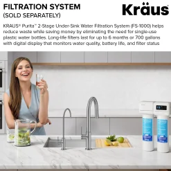 KRAUS Oletto Drinking Water Filter Faucet in Spot-Free Antique Champagne Bronze