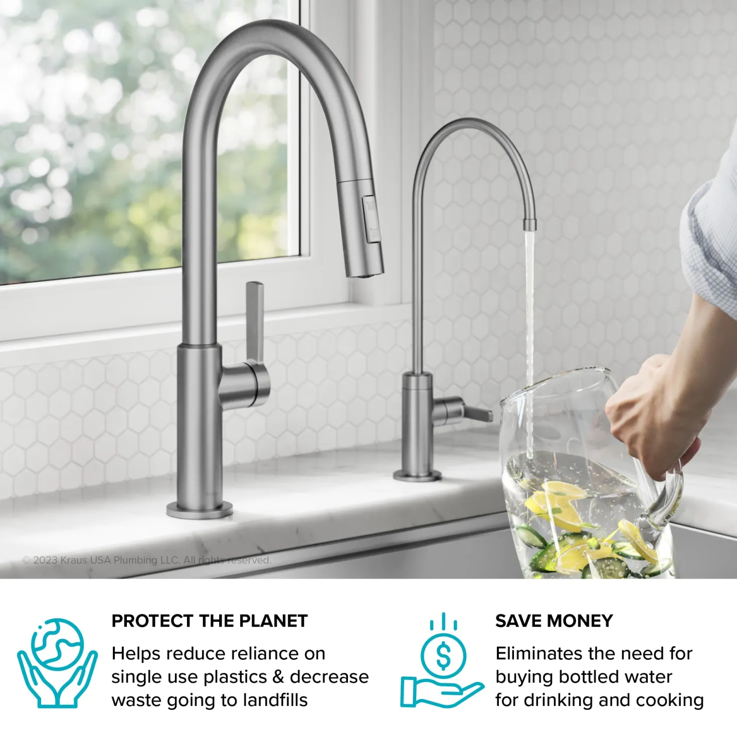KRAUS Oletto Drinking Water Filter Faucet in Spot-Free Stainless Steel