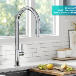 KRAUS Oletto High-Arc Chrome Single Handle Pull-Down Kitchen Faucet