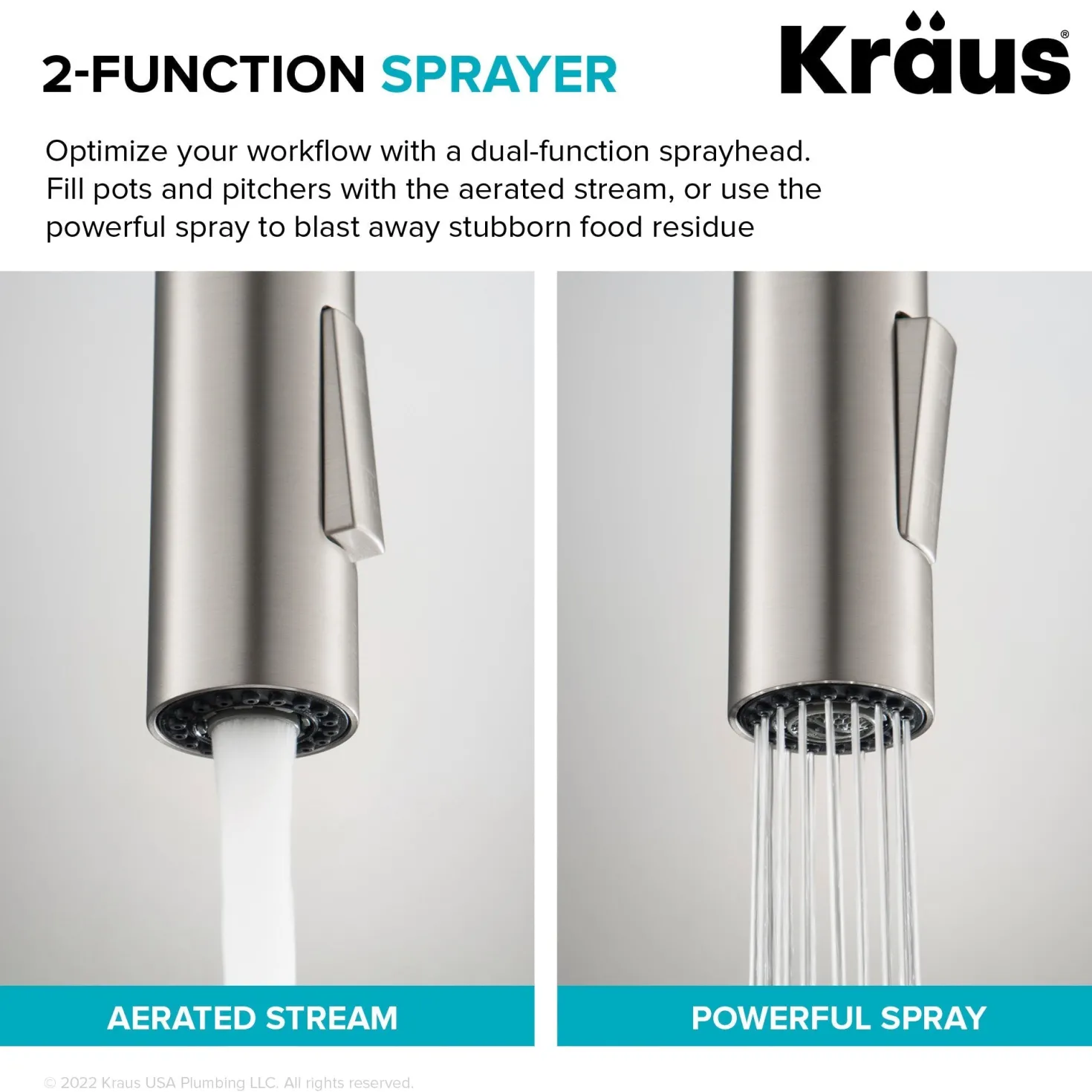 KRAUS Oletto High-Arc Chrome Single Handle Pull-Down Kitchen Faucet
