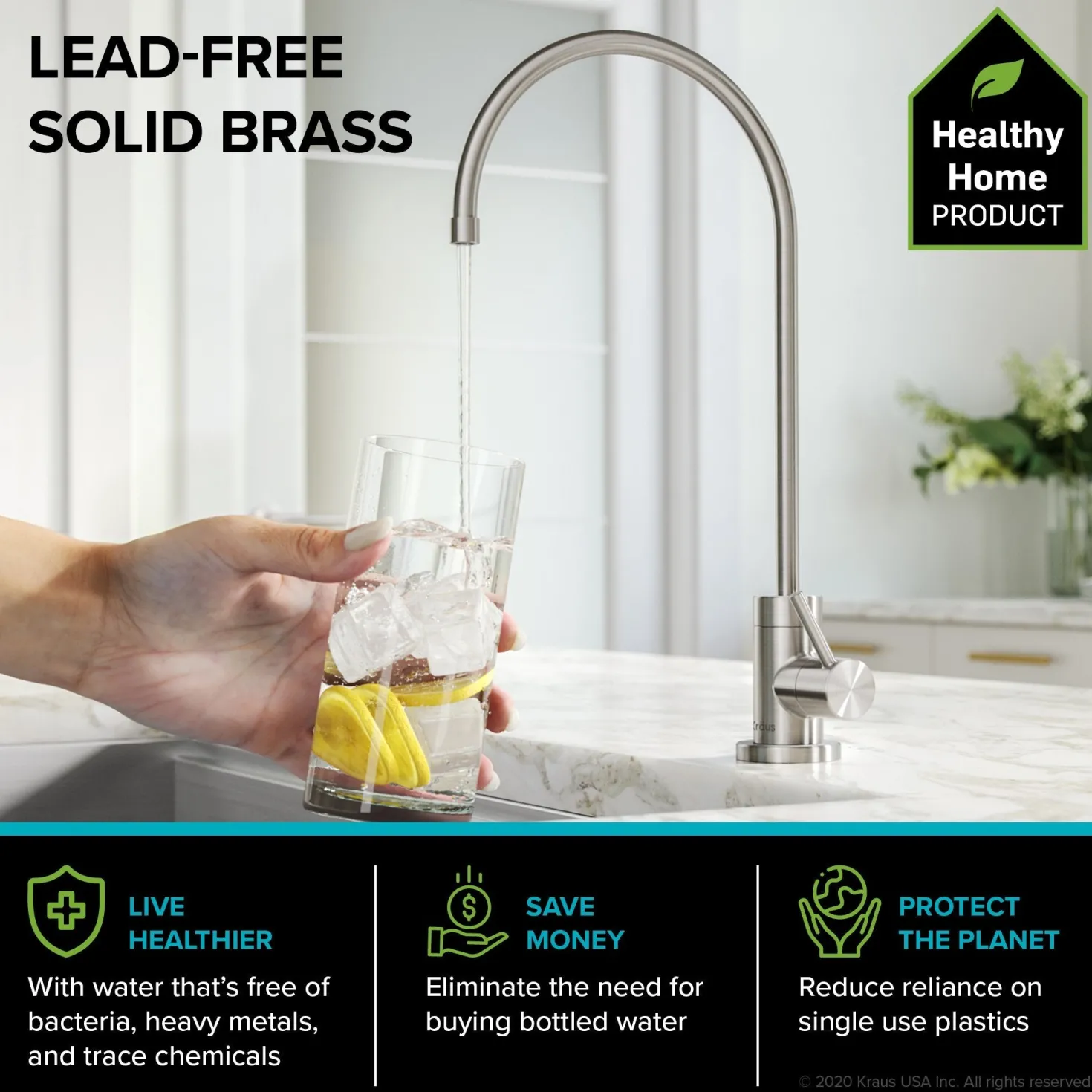 KRAUS Oletto Pull-Down Kitchen Faucet & Purita Water Filter Faucet in Spot Free Stainless Steel