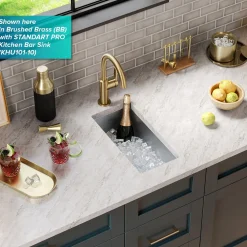 KRAUS Oletto Single Handle Kitchen Bar Faucet in Matte Black