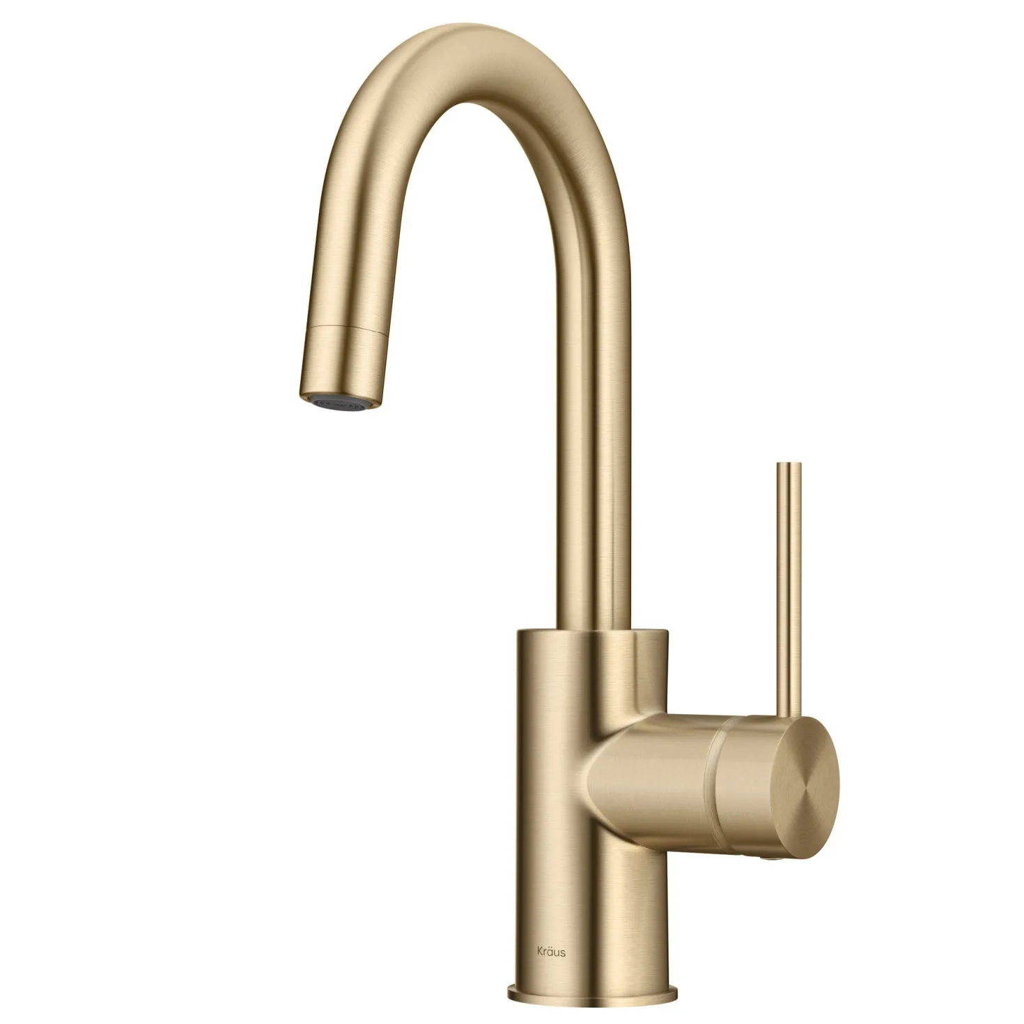 KRAUS Oletto Single Handle Kitchen Bar Faucet in Spot Free Antique Champagne Bronze