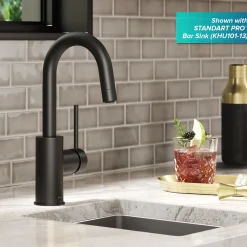 KRAUS Oletto Single Handle Kitchen Bar Faucet in Matte Black