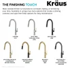 KRAUS Oletto Single Handle Pull-Down Kitchen Faucet in Brushed Brass