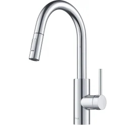 KRAUS Oletto Single Lever Pull Down Kitchen Faucet in Chrome
