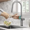 KRAUS Oletto Tall Modern Single-Handle Touch Activated with Pull Down Sprayer in Spot Free Stainless Steel