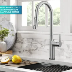 KRAUS Oletto Tall Modern Single-Handle Touch Activated with Pull Down Sprayer in Spot Free Stainless Steel