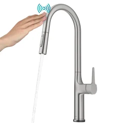 KRAUS Oletto Tall Modern Single-Handle Touch Activated with Pull Down Sprayer in Spot Free Stainless Steel