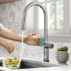 KRAUS Oletto Tall Modern Single-Handle Touch Activated with Pull Down Sprayer in Chrome