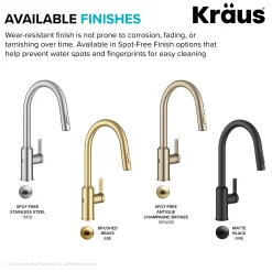 KRAUS Oletto Touchless Pull-Down Kitchen Faucet in Spot-Free Stainless Steel
