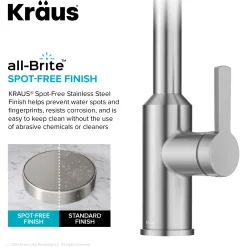 KRAUS Oletto Touchless Pull-Down Kitchen Faucet in Spot-Free Stainless Steel