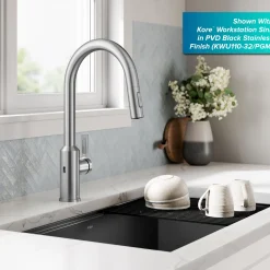 KRAUS Oletto Touchless Pull-Down Kitchen Faucet in Spot-Free Stainless Steel