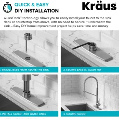 KRAUS Oletto Touchless Pull-Down Single Handle Faucet in Spot Free Antique Champagne Bronze