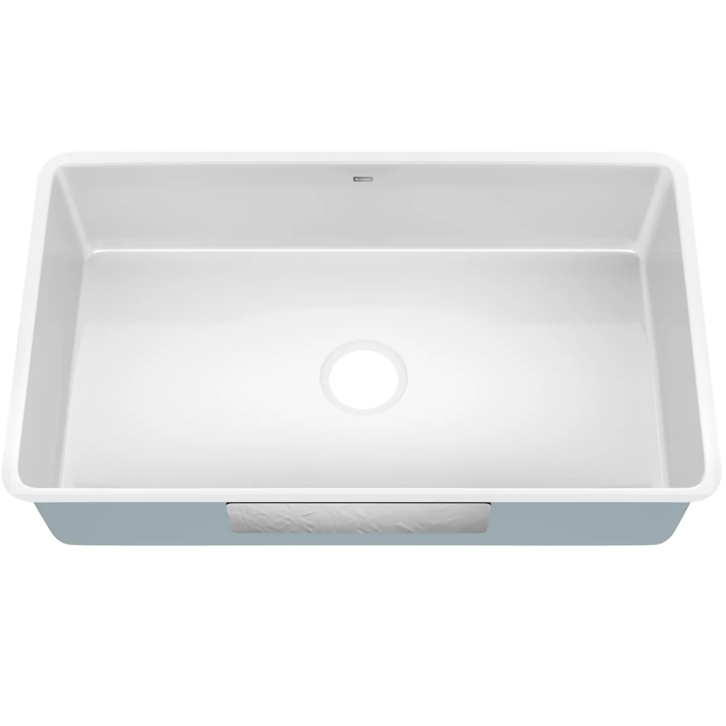KRAUS Pintura 32" Undermount Porcelain Enameled Steel Kitchen Sink in White