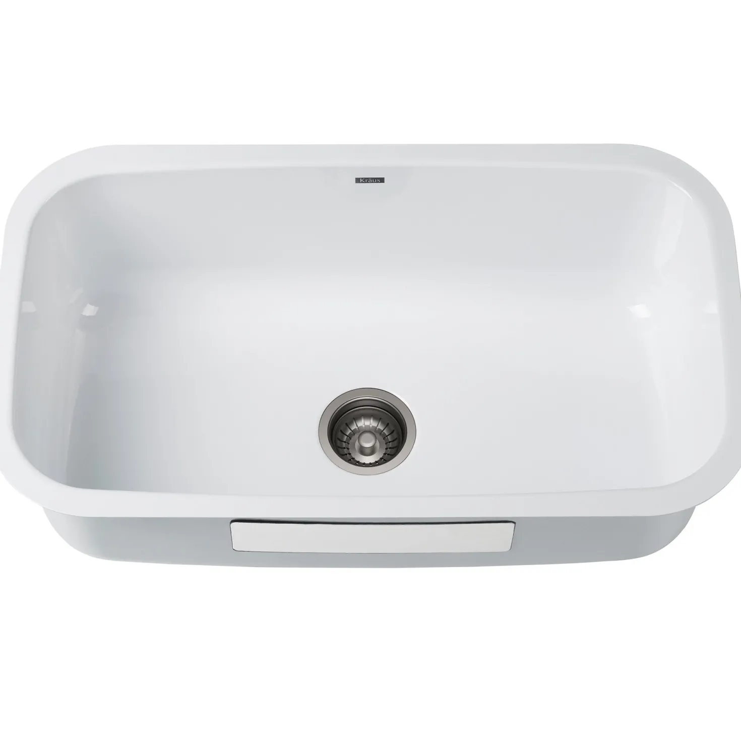 KRAUS Pintura 31 1/2" White Enameled Stainless Steel Kitchen Sink