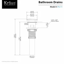 KRAUS Pop-Up Drain for Bathroom Sink in Chrome