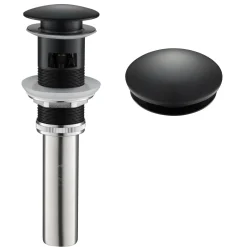KRAUS Pop-Up Drain for Bathroom Sink in Matte Black