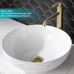 KRAUS Pop-Up Drain for Bathroom Sink in Brushed Gold