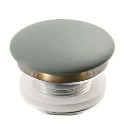 KRAUS Pop-Up Drain with Porcelain Ceramic Top for Bathroom Sink without Overflow, Gloss Beige