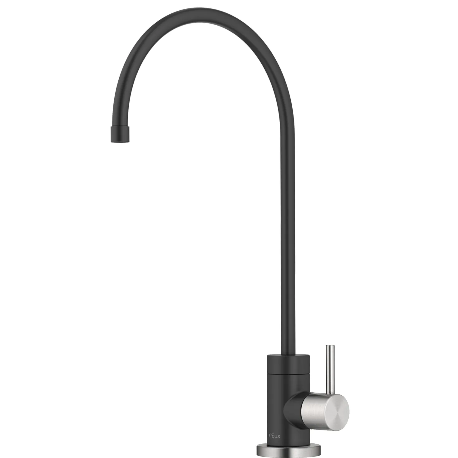 KRAUS Purita 100% Lead-Free Kitchen Water Filter Faucet in Spot Free Stainless & Matte Black