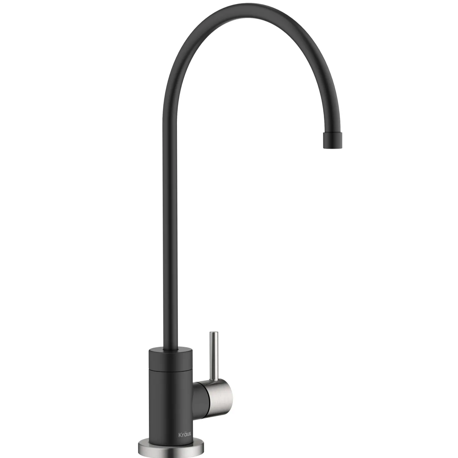 KRAUS Purita 100% Lead-Free Kitchen Water Filter Faucet in Spot Free Stainless & Matte Black