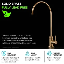 KRAUS Purita 100% Lead-Free Kitchen Water Filter Faucet in Brushed Brass