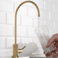 KRAUS Purita 100% Lead-Free Kitchen Water Filter Faucet in Brushed Brass
