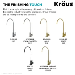 KRAUS Purita 100% Lead-Free Kitchen Water Filter Faucet in Spot Free Antique Champagne Bronze