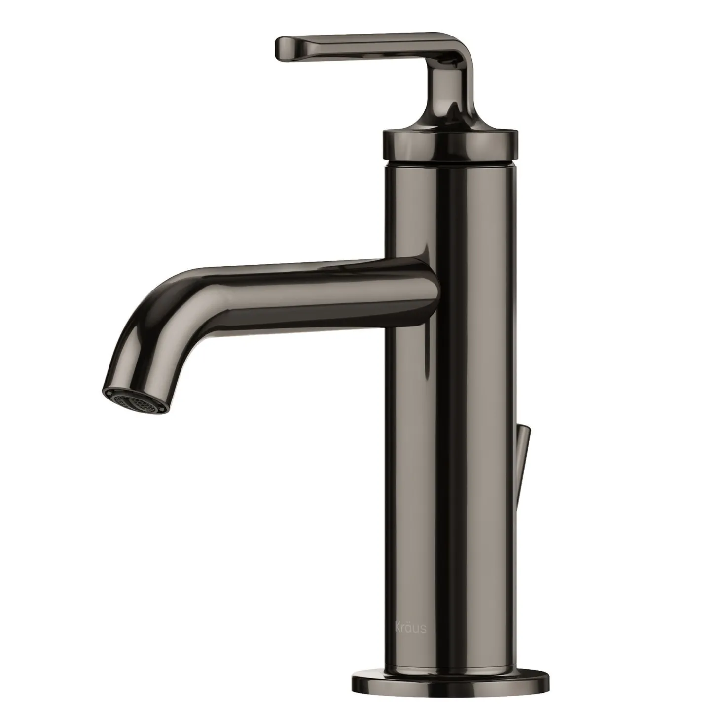 KRAUS Ramus Single Handle Bathroom Sink Faucet with Lift Rod Drain in Gunmetal - **Discontinued **