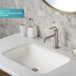 KRAUS Ramus Single Handle 2-Pack Bathroom Sink Faucet with Lift Rod Drain in Spot Free Stainless Steel