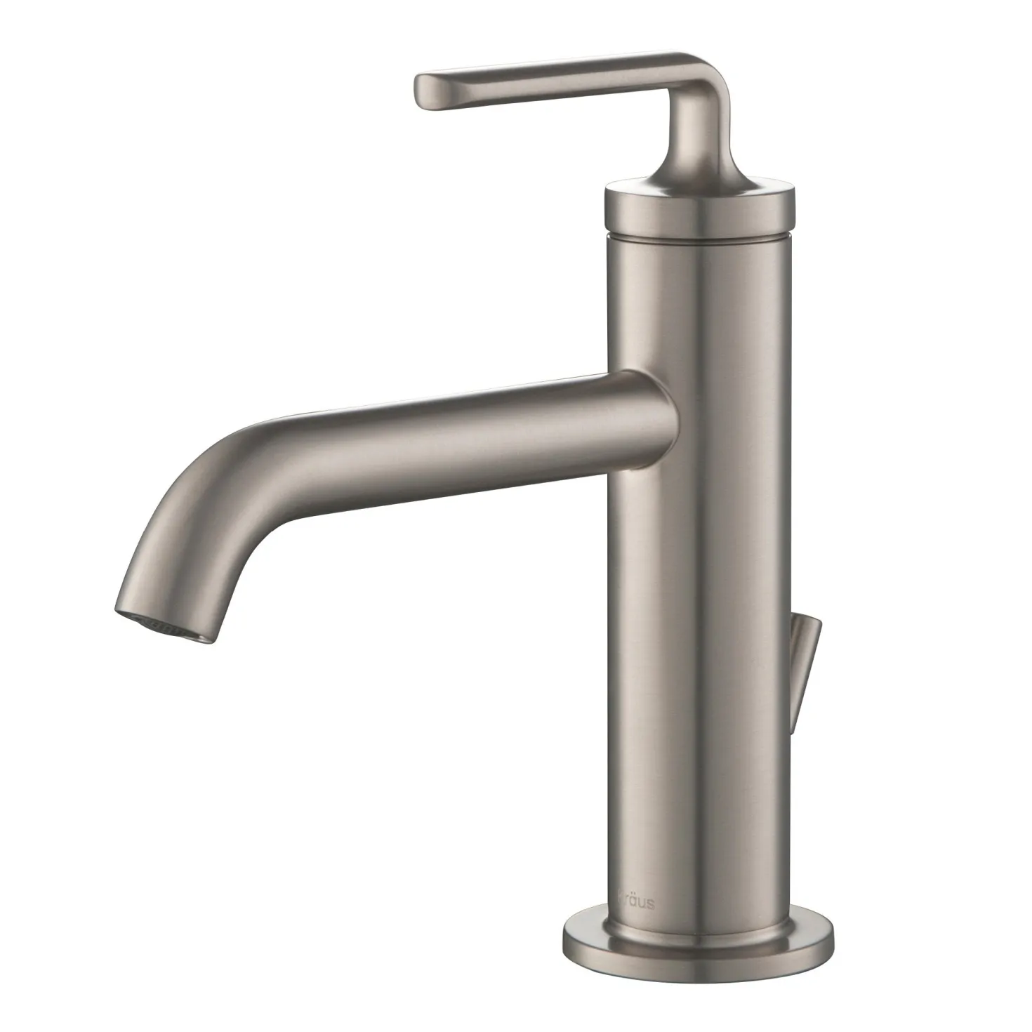 KRAUS Ramus Single Handle 2-Pack Bathroom Sink Faucet with Lift Rod Drain in Spot Free Stainless Steel