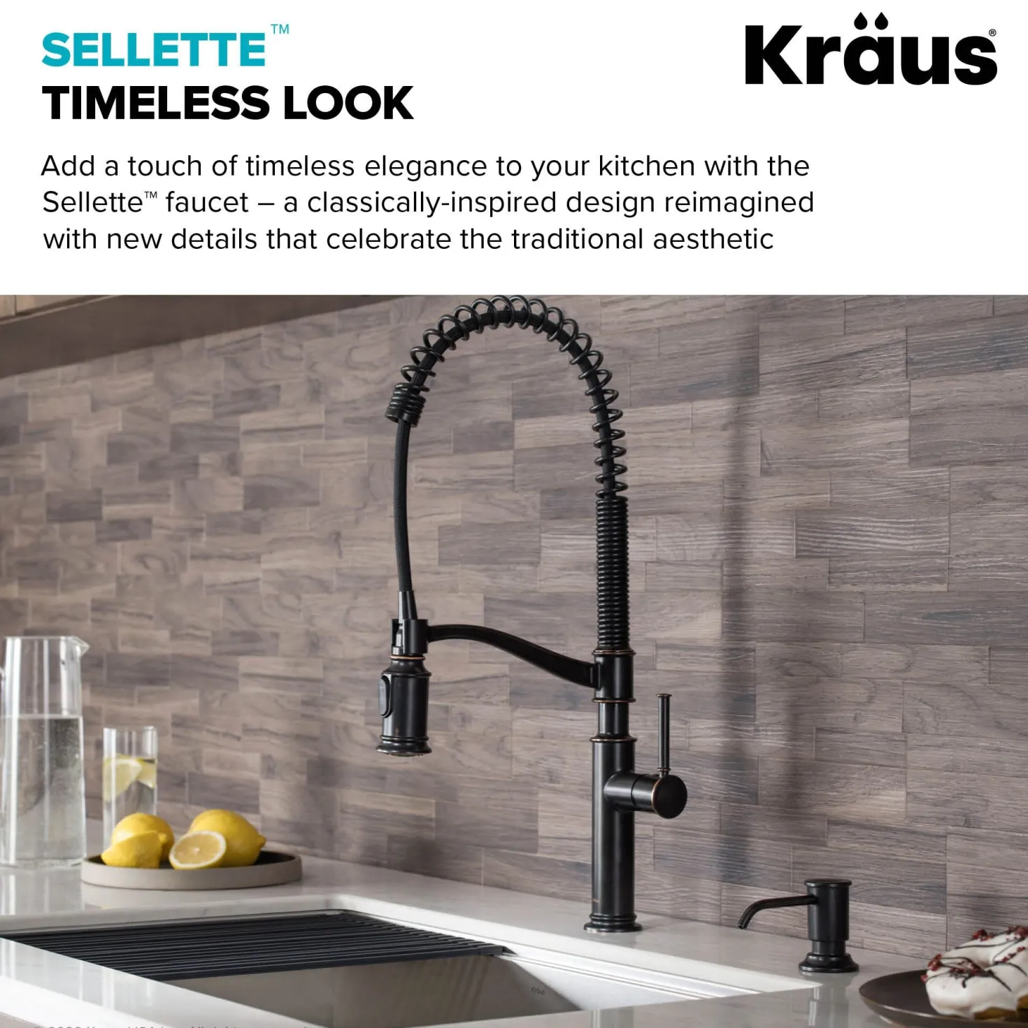 KRAUS Sellette Commercial Style Pull-Down Kitchen Faucet in Oil Rubbed Bronze