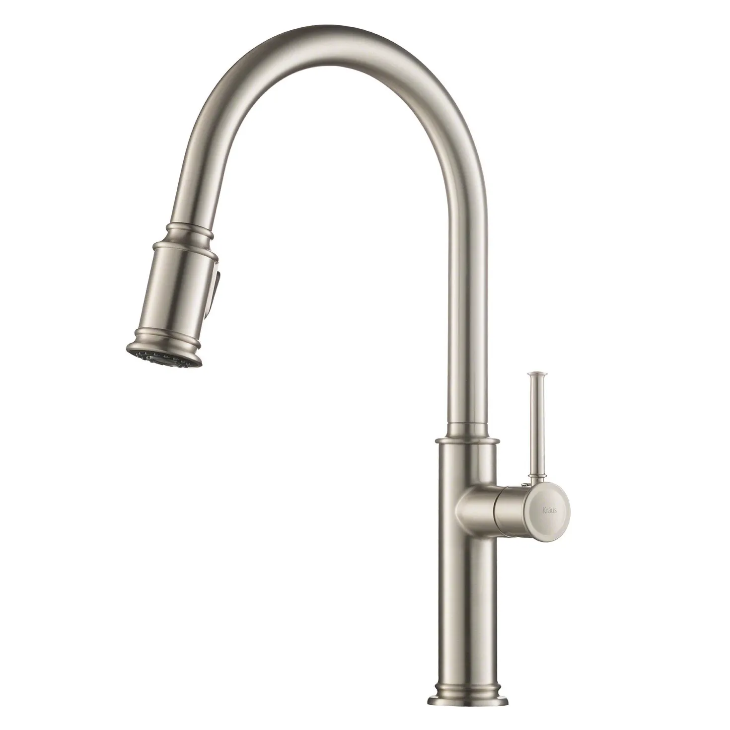 KRAUS Sellette Single Handle Pull Down Kitchen Faucet with Dual Function Sprayhead in Spot Free all-Brite Stainless Steel