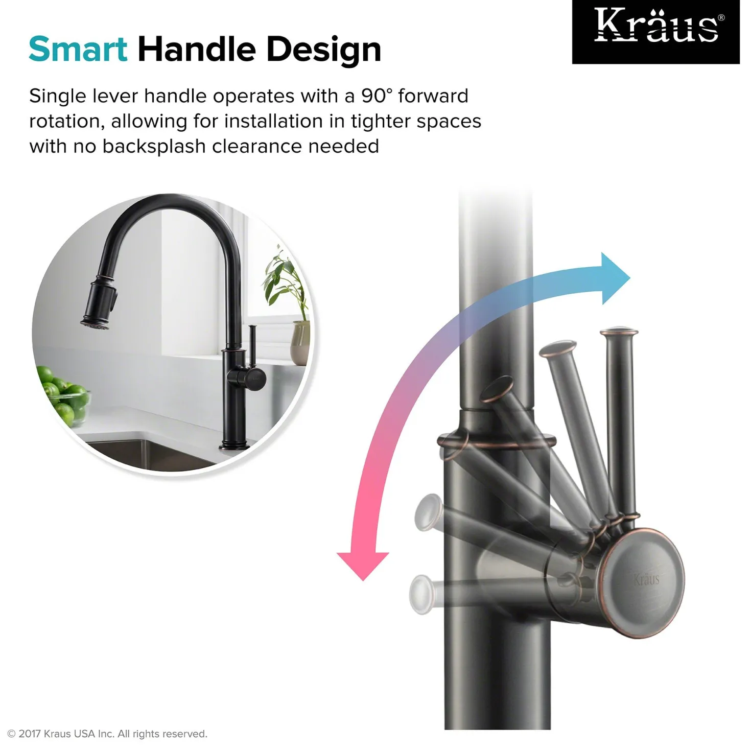KRAUS Sellette Single Handle Pull Down Kitchen Faucet with Deck Plate and Soap Dispenser in Oil Rubbed Bronze