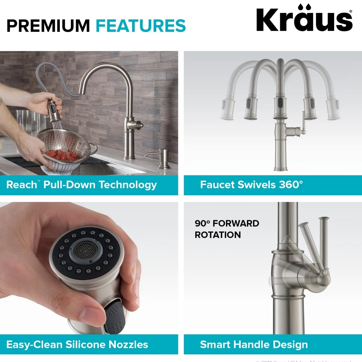 KRAUS Sellette Traditional Single Handle Pull-Down Kitchen Faucet in Spot Free Stainless Steel