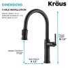 KRAUS Sellette Traditional Single Handle Pull-Down Kitchen Faucet in Oil Rubbed Bronze
