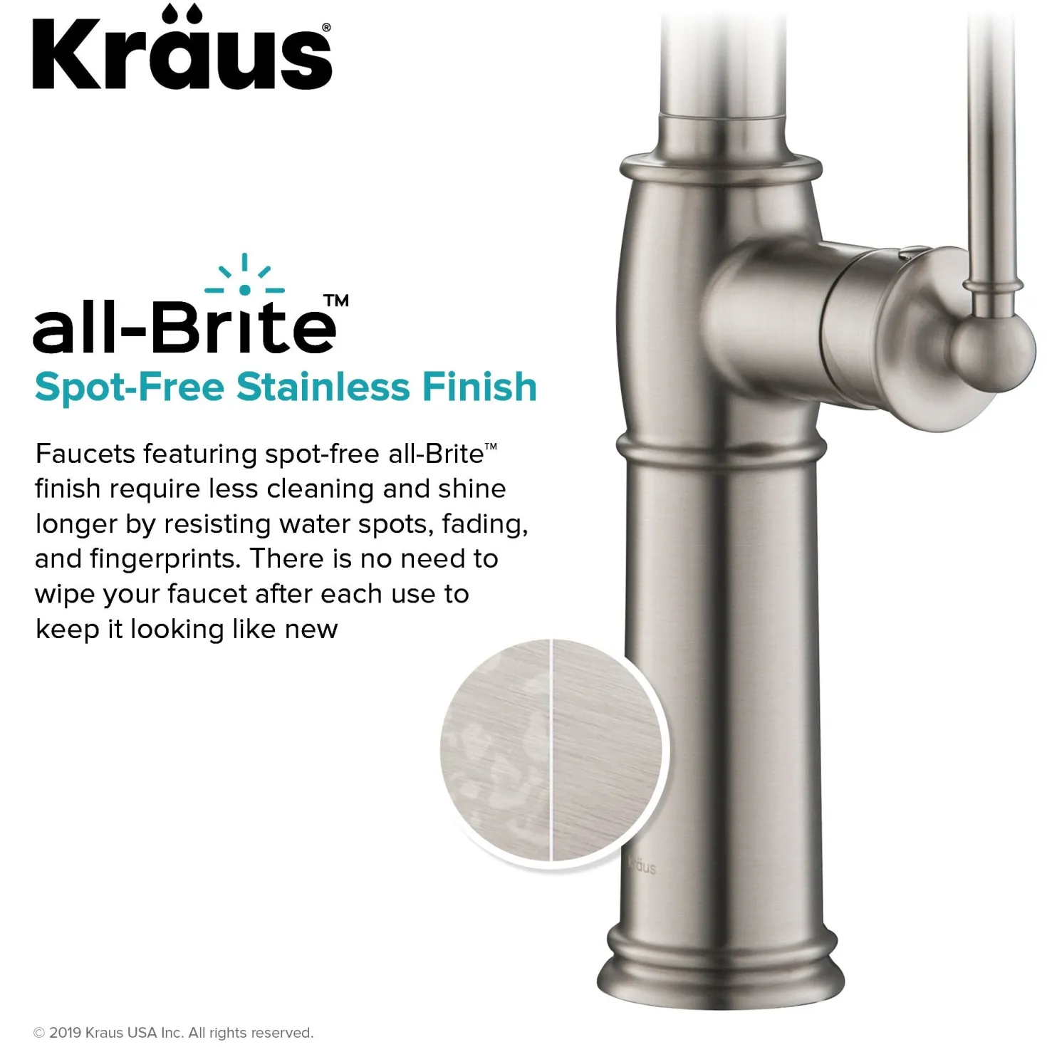 KRAUS Sellette Traditional Single Handle Pull-Down Kitchen Faucet with Soap Dispenser and Deck Plate in Spot Free Stainless Steel