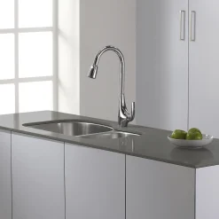 KRAUS Single-Handle High Arch Kitchen Faucet with Pull Down Dual-Function Sprayer in Chrome