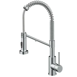 KRAUS Single Handle Kitchen Faucet with Integrated Dispenser for Water Filtration in Chrome