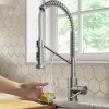 KRAUS Single Handle Kitchen Faucet with Integrated Dispenser for Water Filtration in Spot Free Stainless Steel